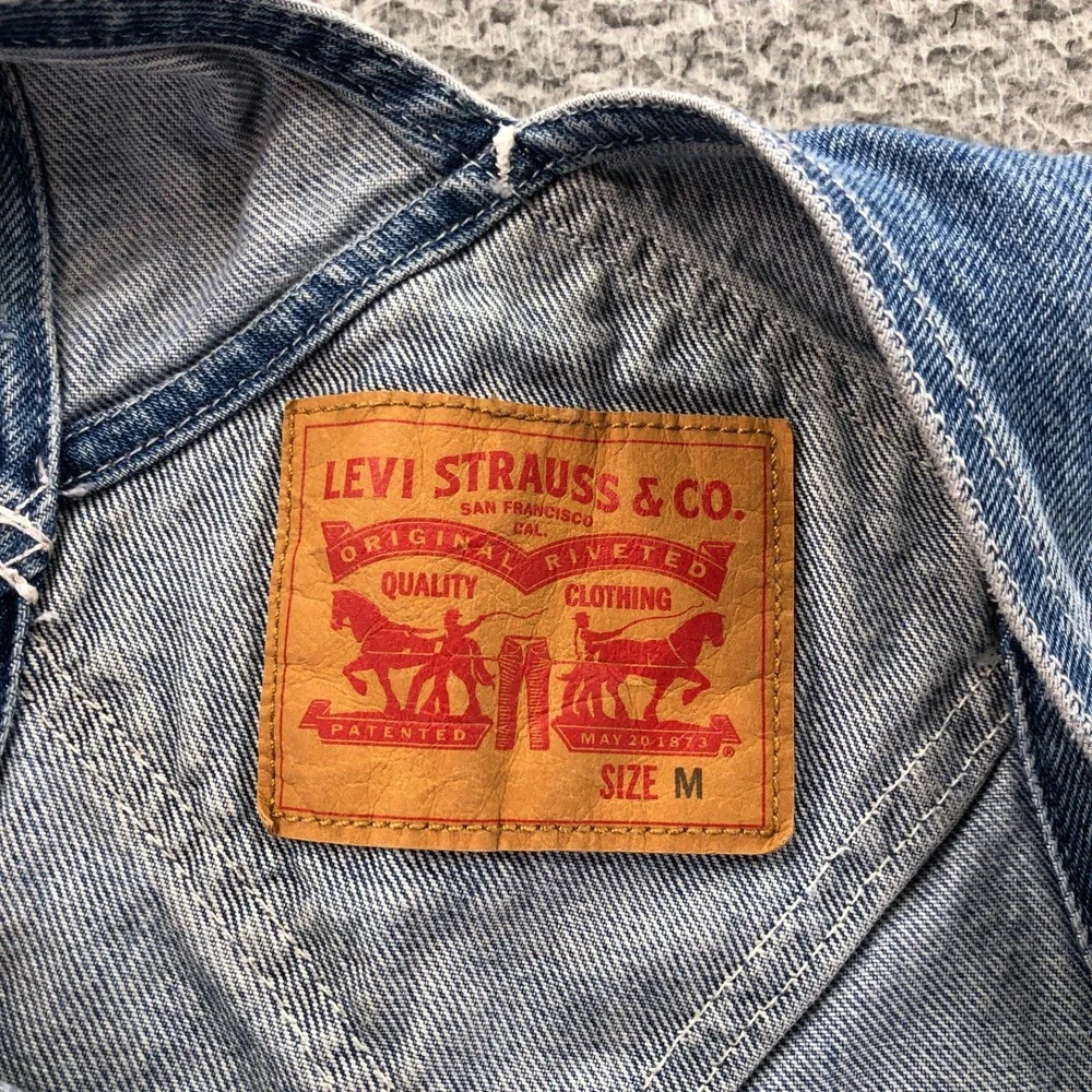 Levis Overalls Mens Medium Blue Denim Heritage Workwear Stone Washed Bib Jeans
